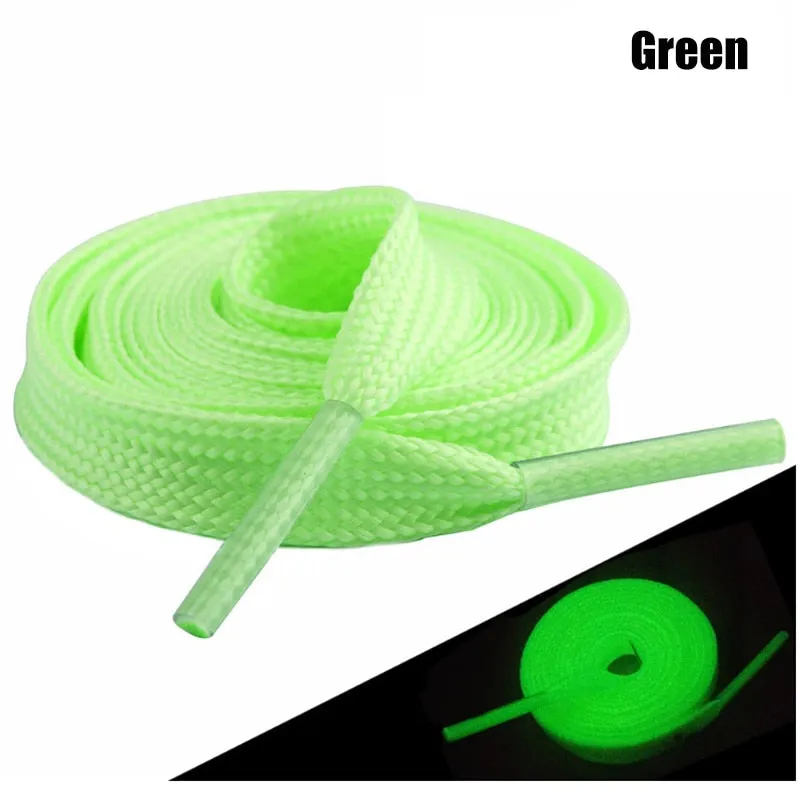 1 Pair Luminous Glow in the Dark Shoelaces for Kids or Adults Walking at Night or Early Morning or at Camp for Safety and for Fun