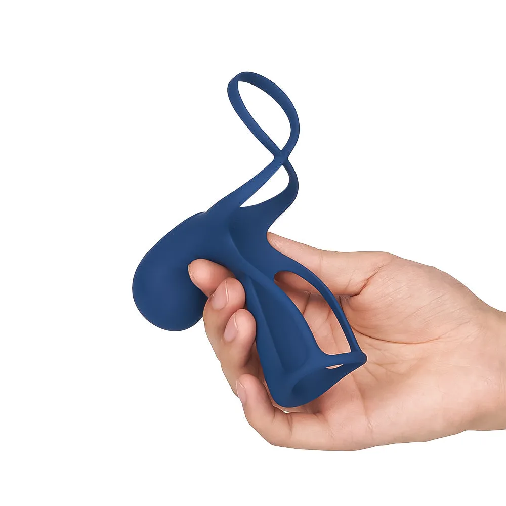 10-Pattern Vibrating Mutual Stimulation Cock Cage Penis Ring