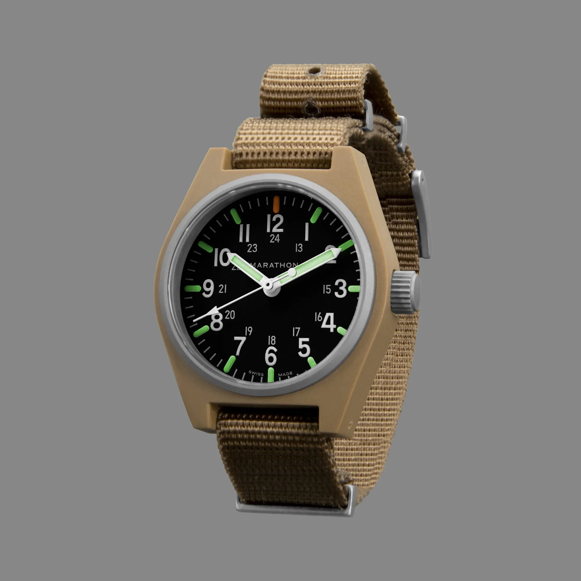 34mm Desert Tan General Purpose Quartz with MaraGlo (GPQ)