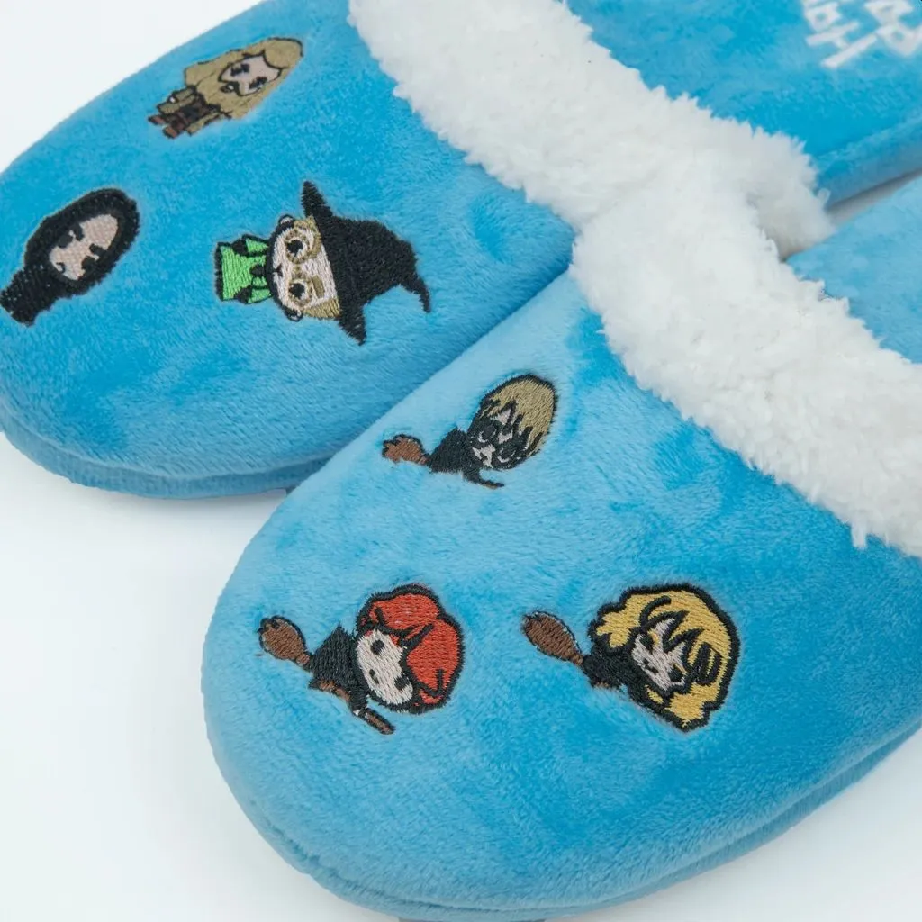 5 x Kids Boys Girls Harry Potter & Friends Hogwarts Kawaii Slippers Light Blue