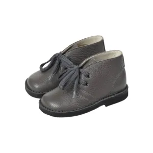 522 - Gray Soft Leather Lace for Toddler/Boy/Girl by London Kids