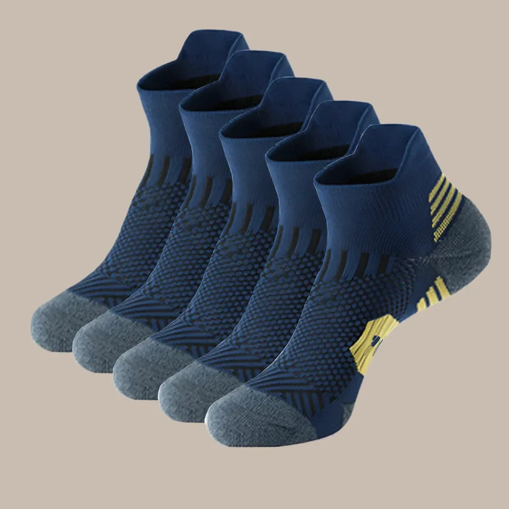 5Pairs Men Ankle Quick Dry Sports Running Socks