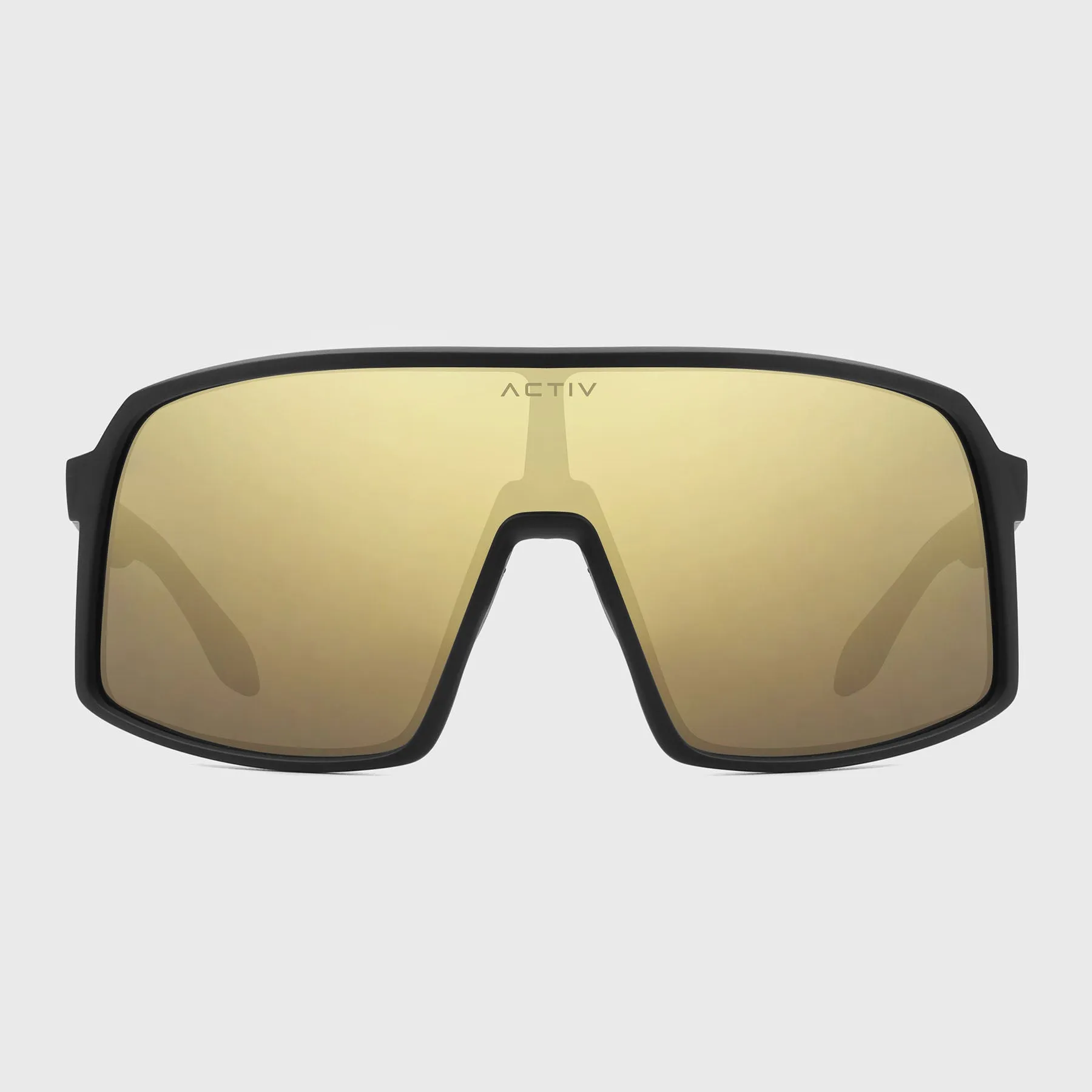 ACTIV - AERO  - Matte Black with Gold Mirror Lens