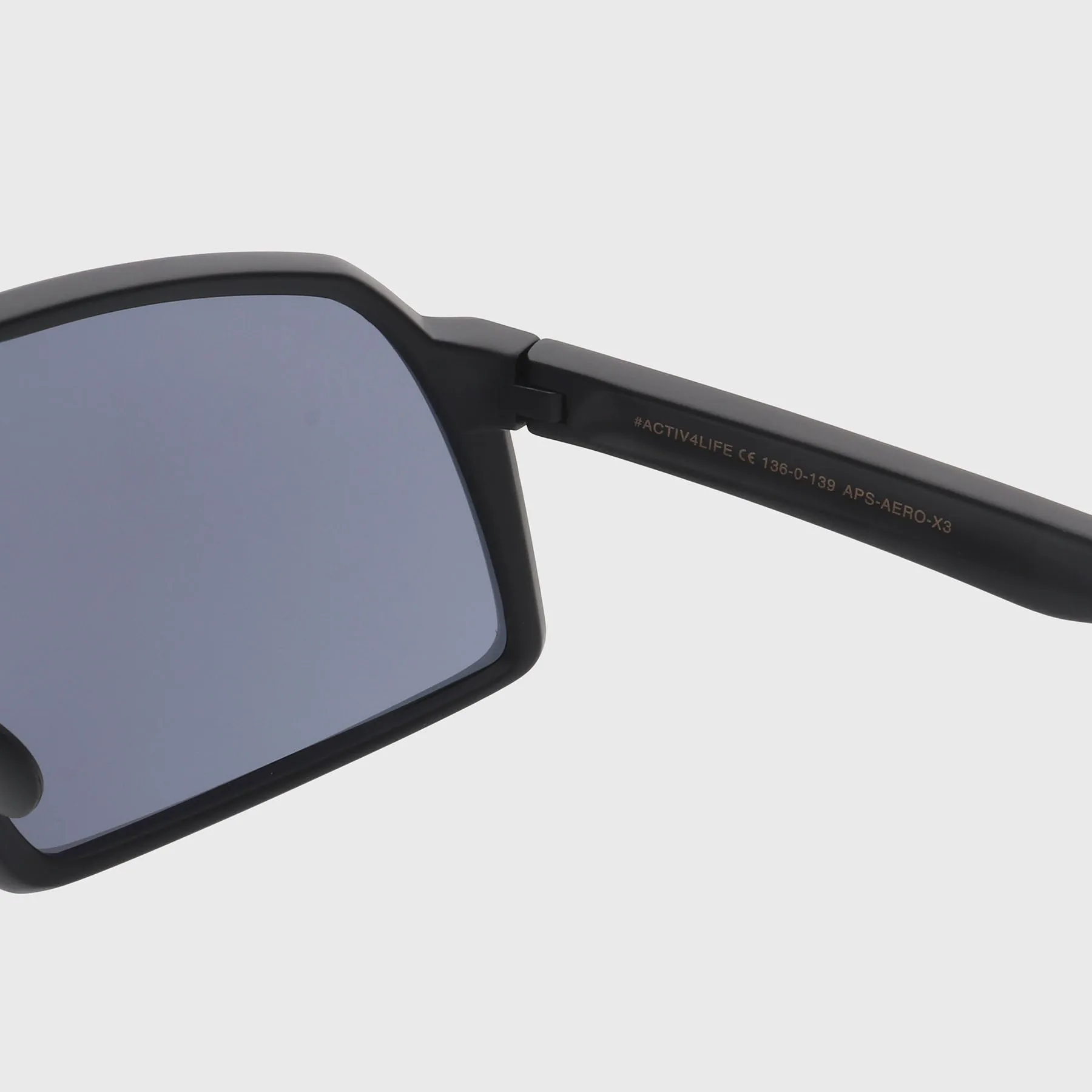 ACTIV - AERO  - Matte Black with Gold Mirror Lens