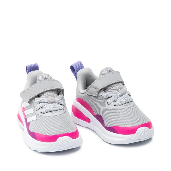 ADIDAS INFANT FORTARUN ELASTIC - Grey Two / Cloud White / Shock Pink