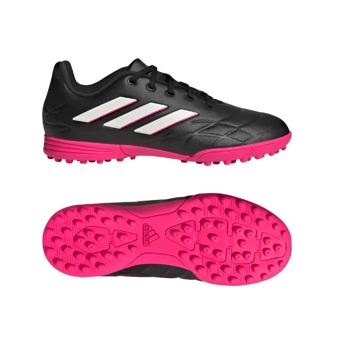 Adidas Kids Astro Turf Boots Copa Pure.3 TF J Core Black/White/Pink