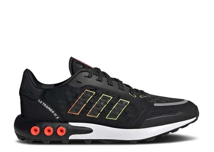 Adidas LA TRAINER 3 'BLACK SOLAR RED' sneakers, black