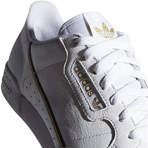 adidas Originals Men's Continental 80 Ballistic Shoes (White/Black/Gold, 8.5)