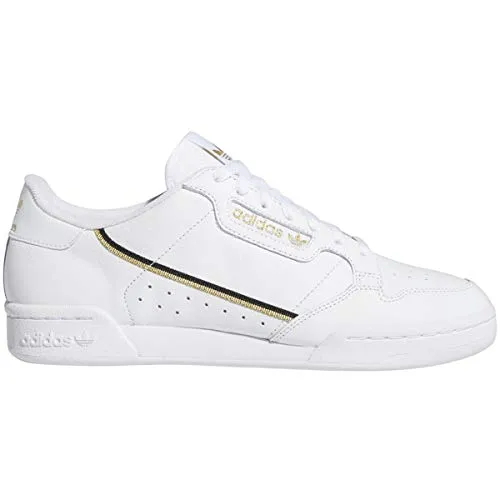 adidas Originals Men's Continental 80 Ballistic Shoes (White/Black/Gold, 8.5)