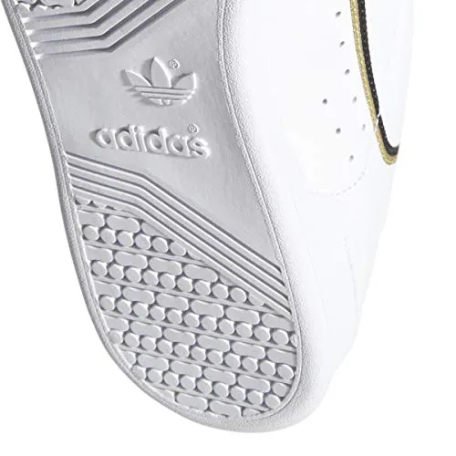 adidas Originals Men's Continental 80 Ballistic Shoes (White/Black/Gold, 8.5)