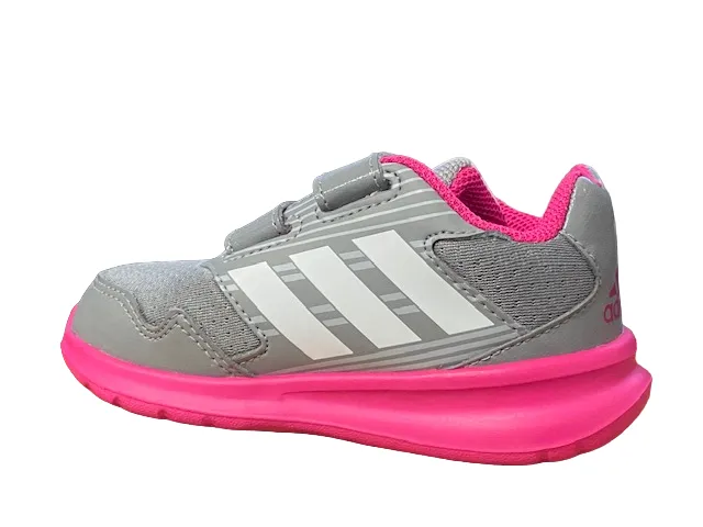 Adidas scarpa da ginnastica da bambina AltaRun CF BA9412 grigio-rosa