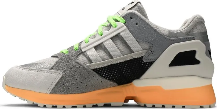 Adidas ZX 10000 C 'Grey Acid Orange' sneakers, gray