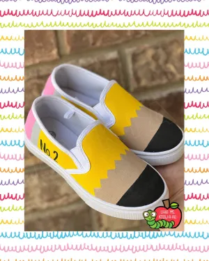 Adult Hand-Painted Slip-On Pencil Shoes