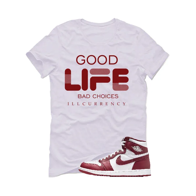 Air Jordan 1 High OG “Team Red” | illcurrency White T-Shirt (Bad Choices)