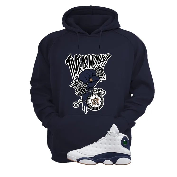 Air Jordan 13 Midnight Navy Navy Blue T-Shirt (Time Is Money)| illcurrency