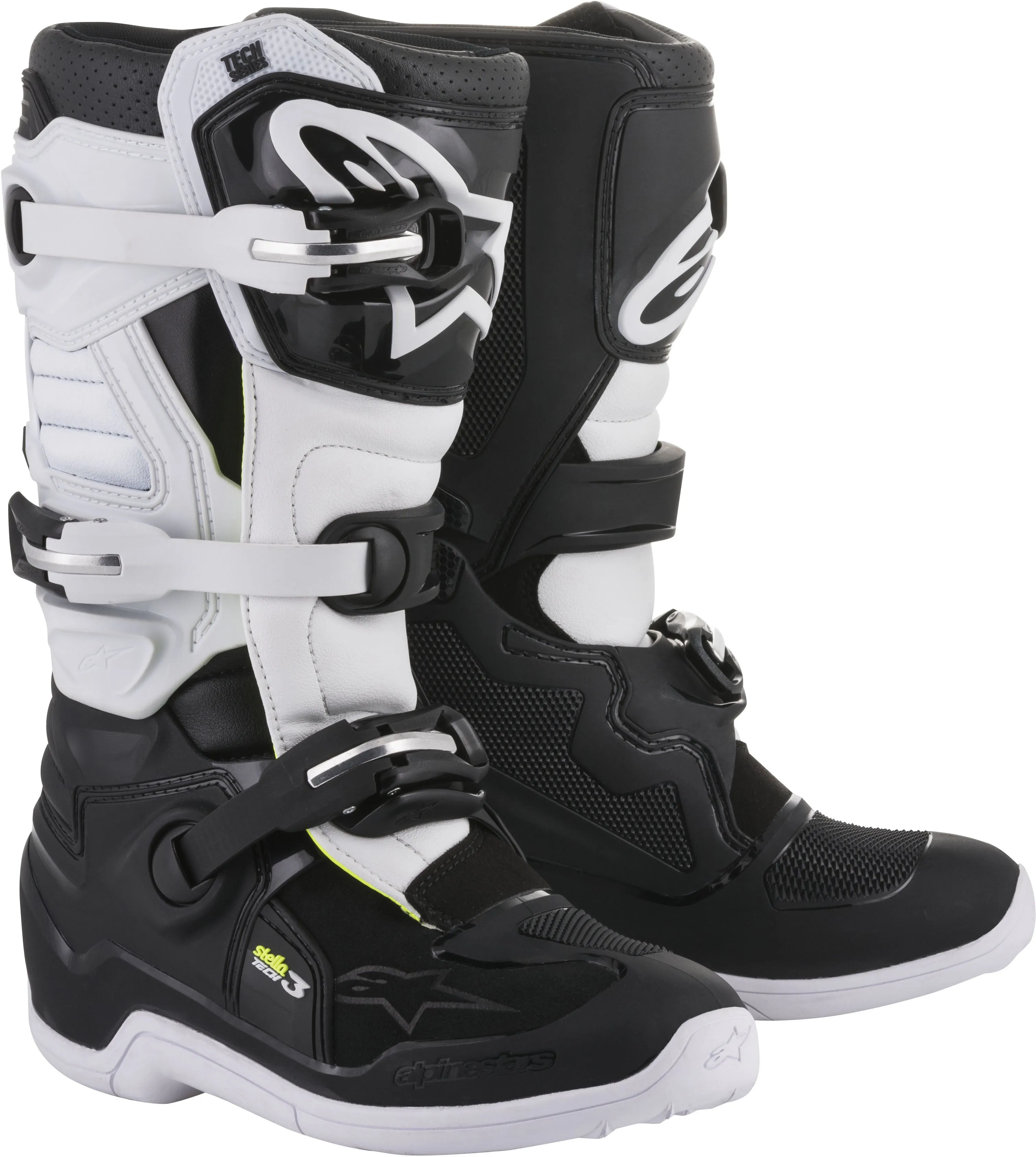 ALPINESTARS TECH 3 STELLA BOOTS BLACK/WHITE SZ 09 2013218-12-9