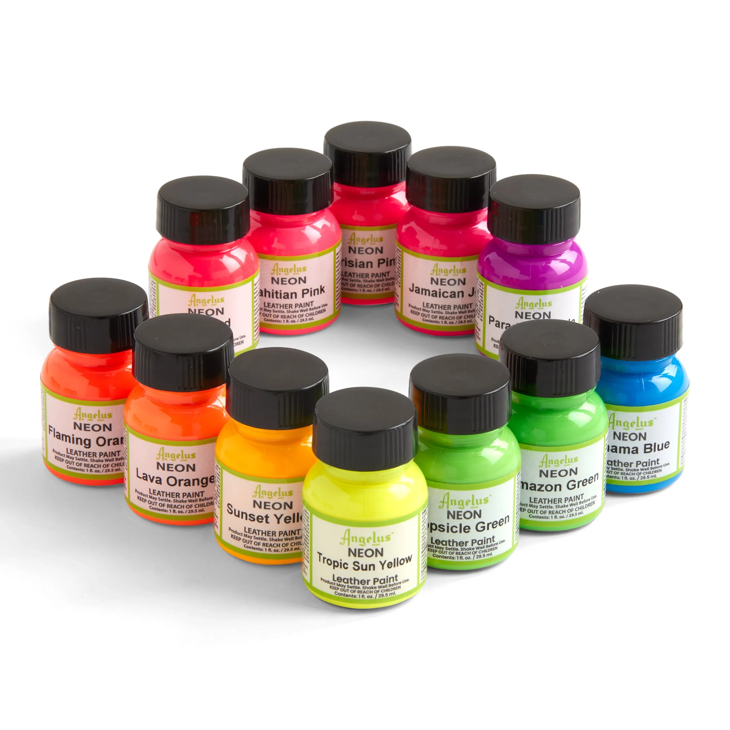 Angelus Neon Leather Paint Set