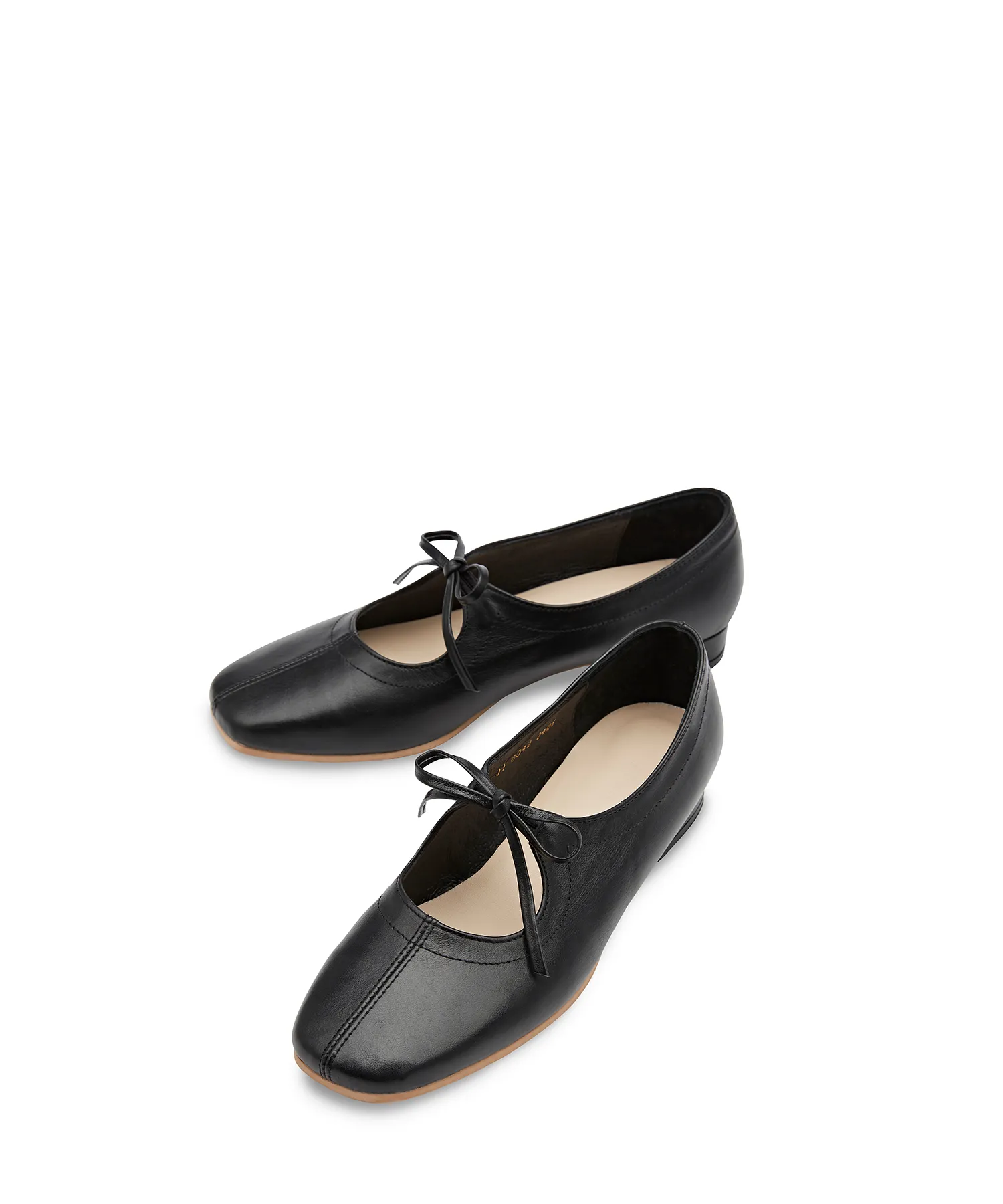 [APOA] Seasonless Venda Flat Shoes Black