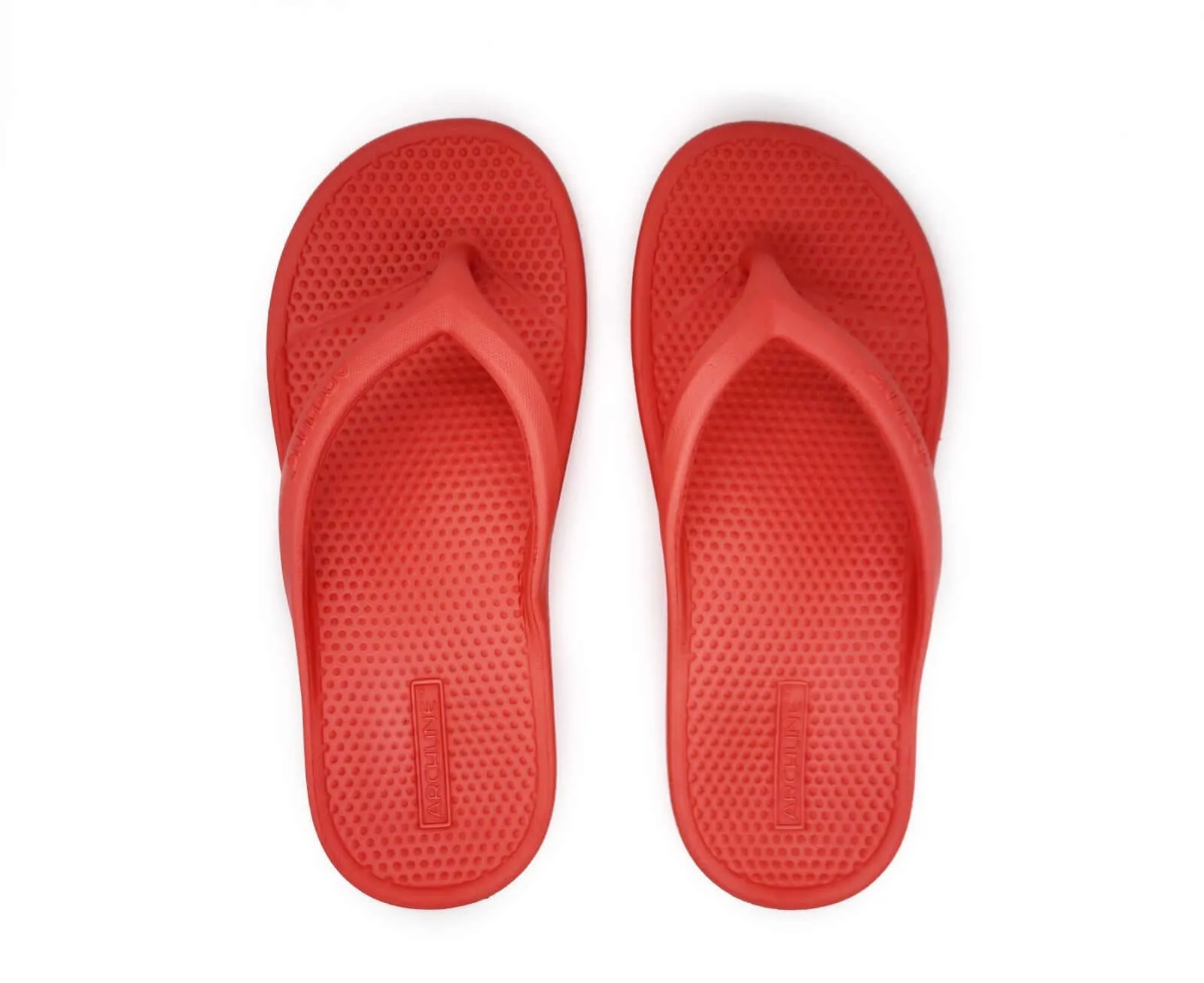 Archline Orthotic Foam Thongs Arch Support Flip Flops Orthopedic Rebound - Red