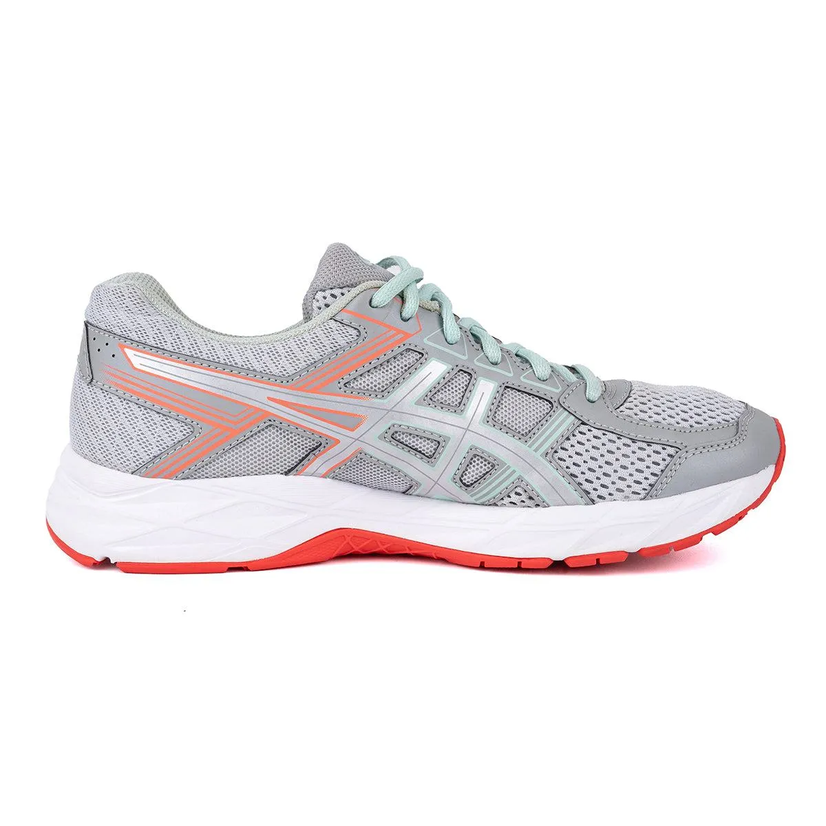 Asics Gelcontend 4 Running Sport Shoes Fabric Grey Colour For Women