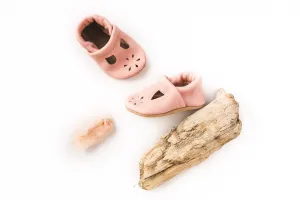 Ballet Pink T-STRAPS Soft Soled Leather Baby and Toddler Shoes