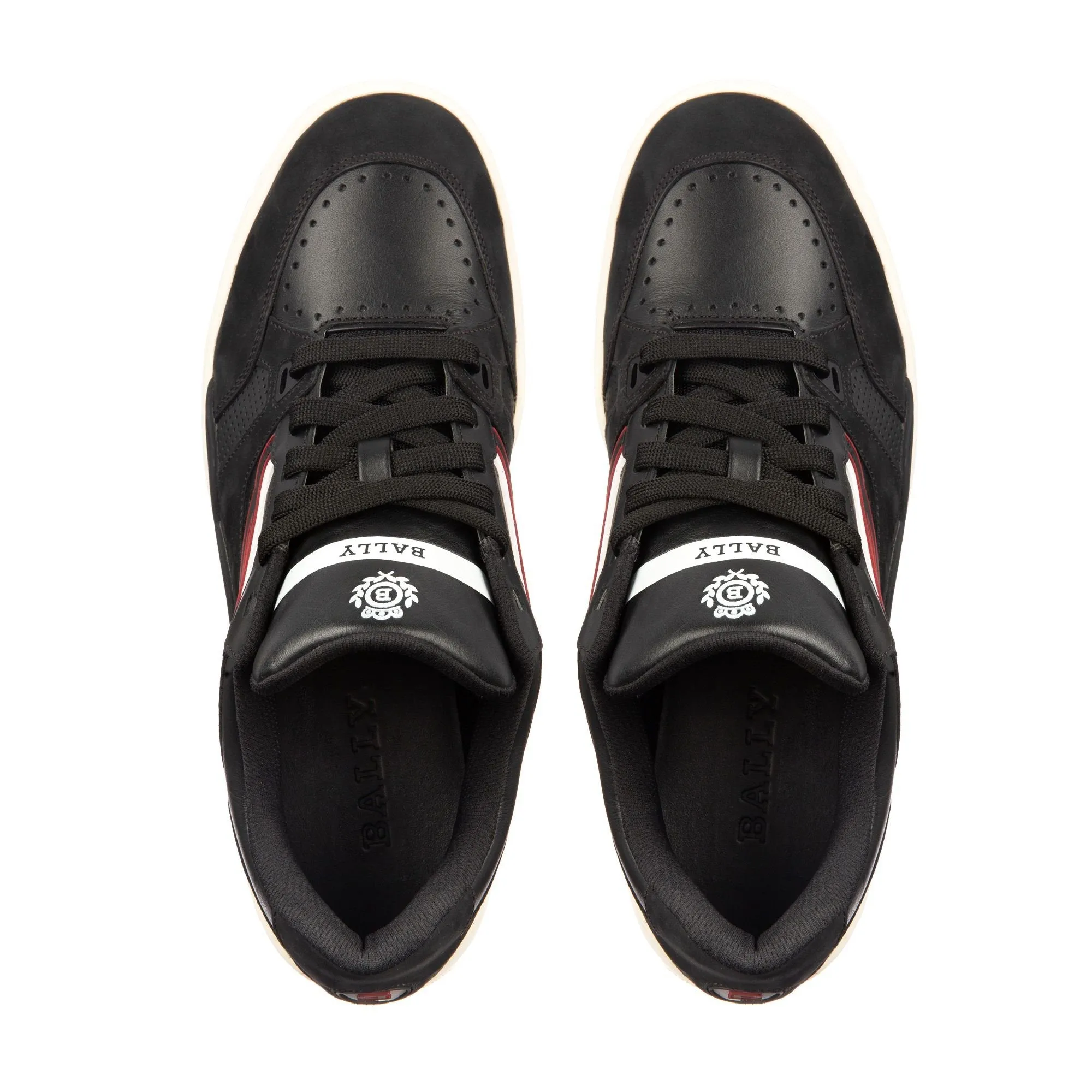 BALLY Plain Calf Leather Trainer, Black