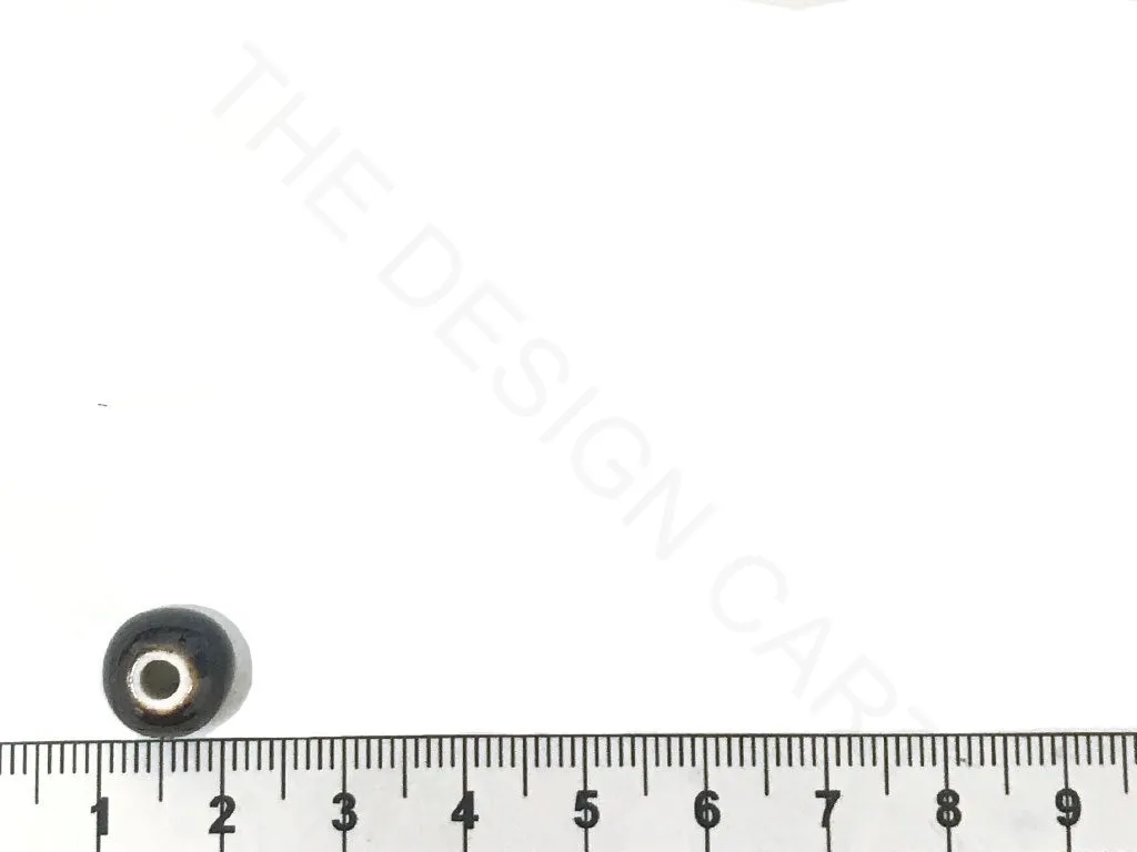 Black Circular Ceramic Beads