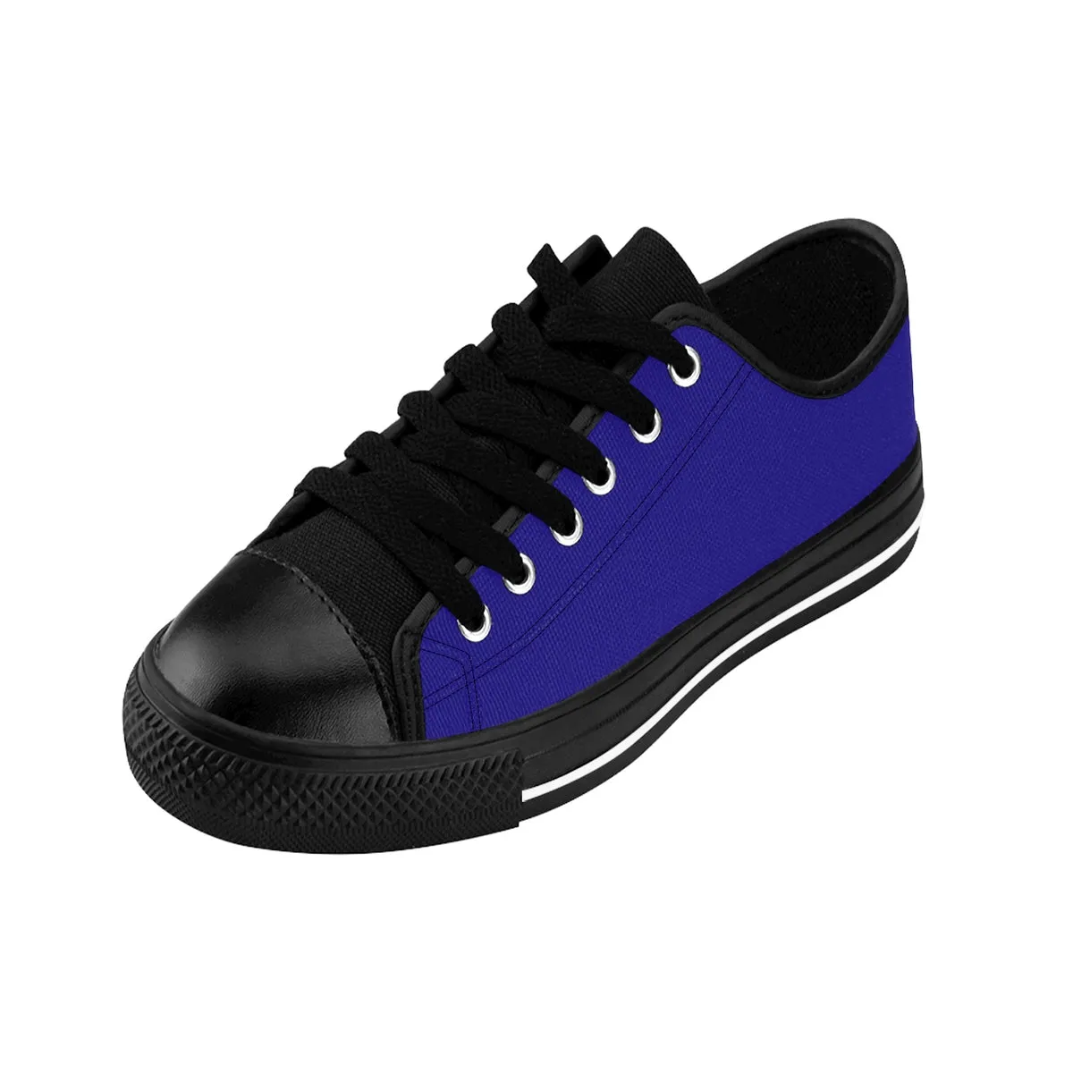 Blue Men's Low Top Sneakers, Solid Color Men's Running Fashion Sneakers Tennis Shoes