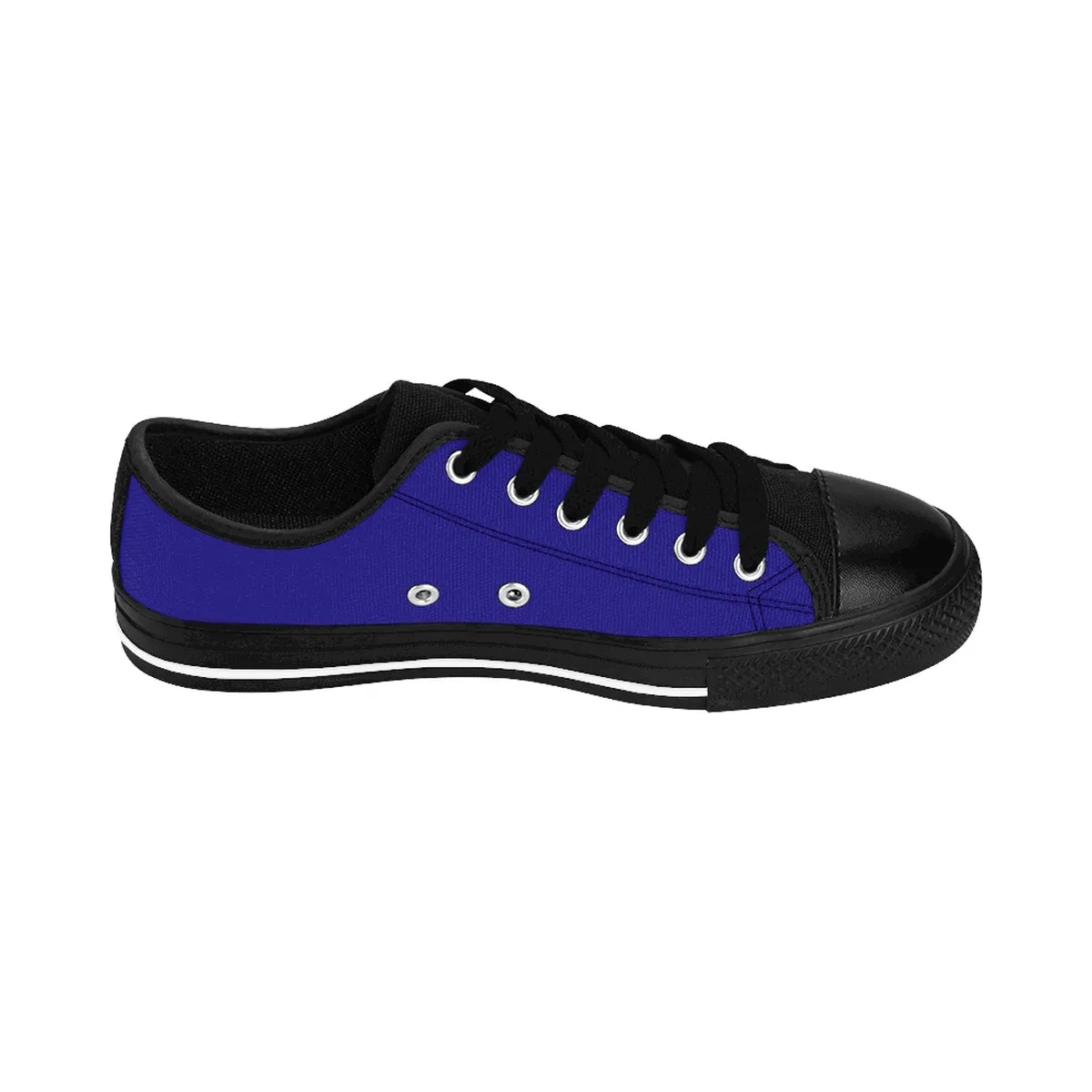 Blue Men's Low Top Sneakers, Solid Color Men's Running Fashion Sneakers Tennis Shoes