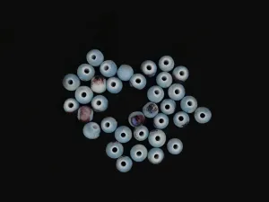 Blue Purple Circular Ceramic Beads