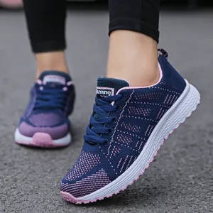 Breathable-Mesh Sneakers Lightweight Runners Casual Trainers Tennis Shoes