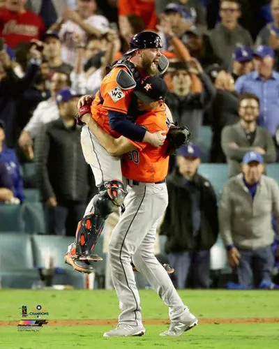 Charlie Morton and Brian McCann 2017 World Series Celebration Houston Astros Premium Poster Print - Photofile 16x20