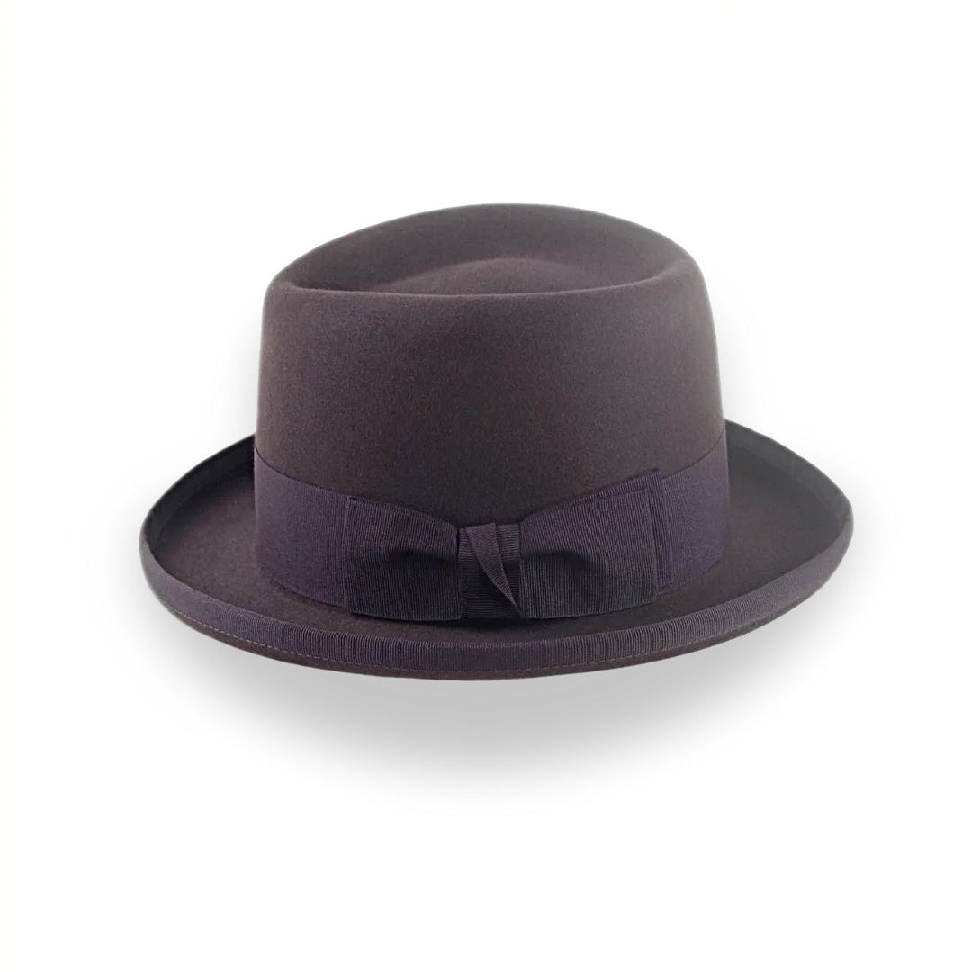 Chocolate Brown Homburg Hat with Teardrop Crown | The Marathon