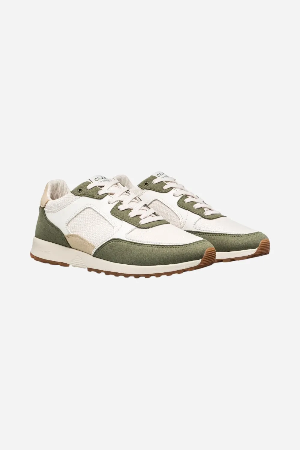 Clae Joshua Sneaker in Olive Off-White