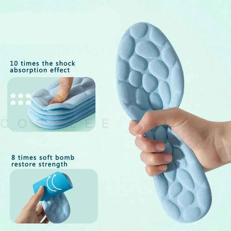 Comfortable Shock-Absorbing Memory Foam Insoles for Active Lifestyle - Breathable & Customizable Fit