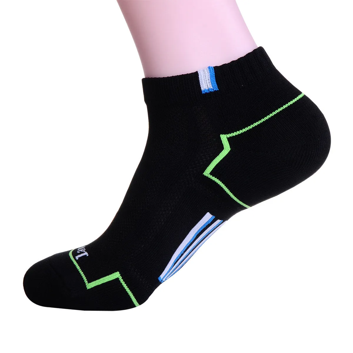 COOLMAX Professional Running Socks - Plantar Fasia Support - Black - Size UK 7 - 11