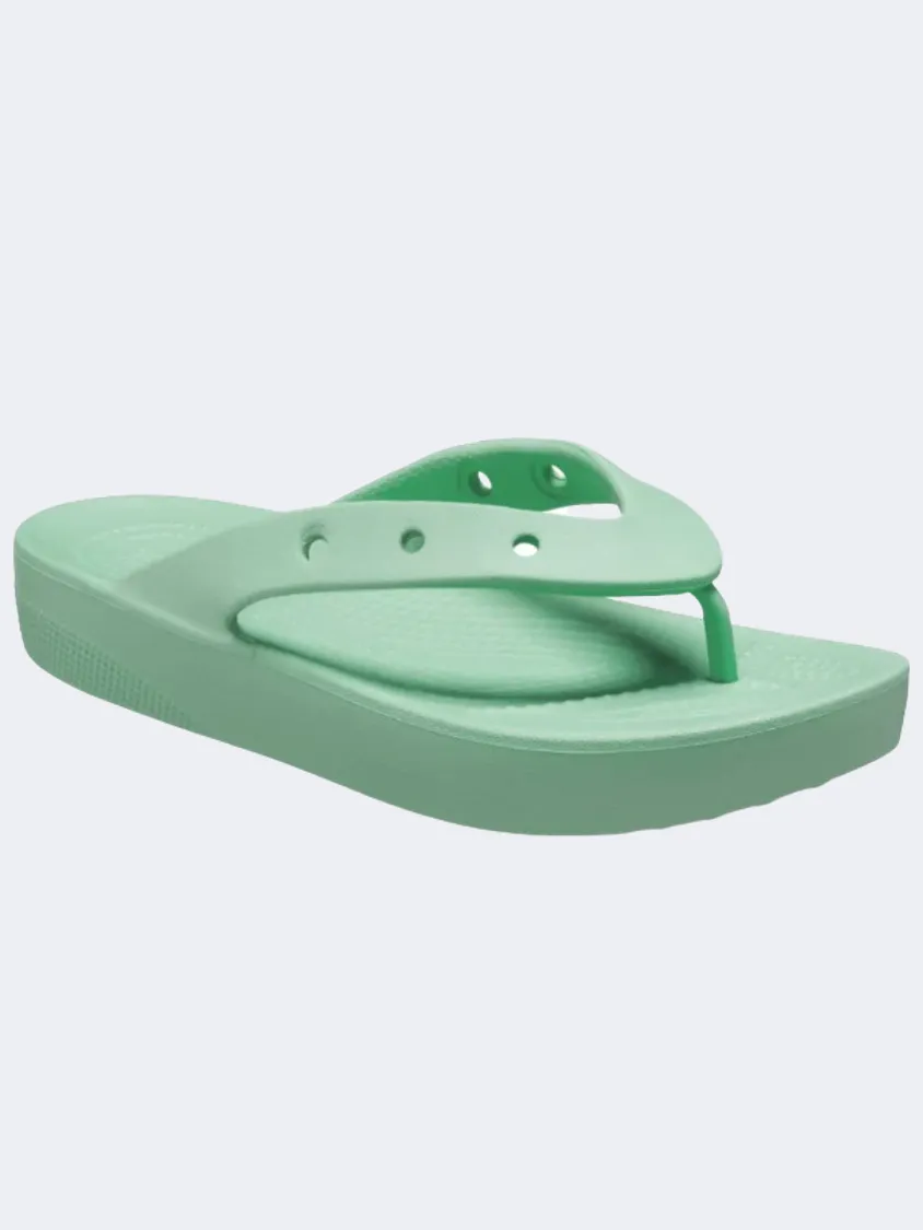 Crocs Classic Platform Women Lifestyle Slippers Green