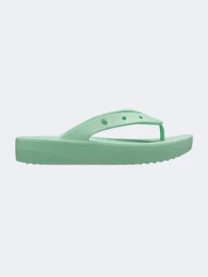 Crocs Classic Platform Women Lifestyle Slippers Green