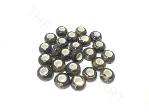 Dark Brown Disc Circular Ceramic Beads