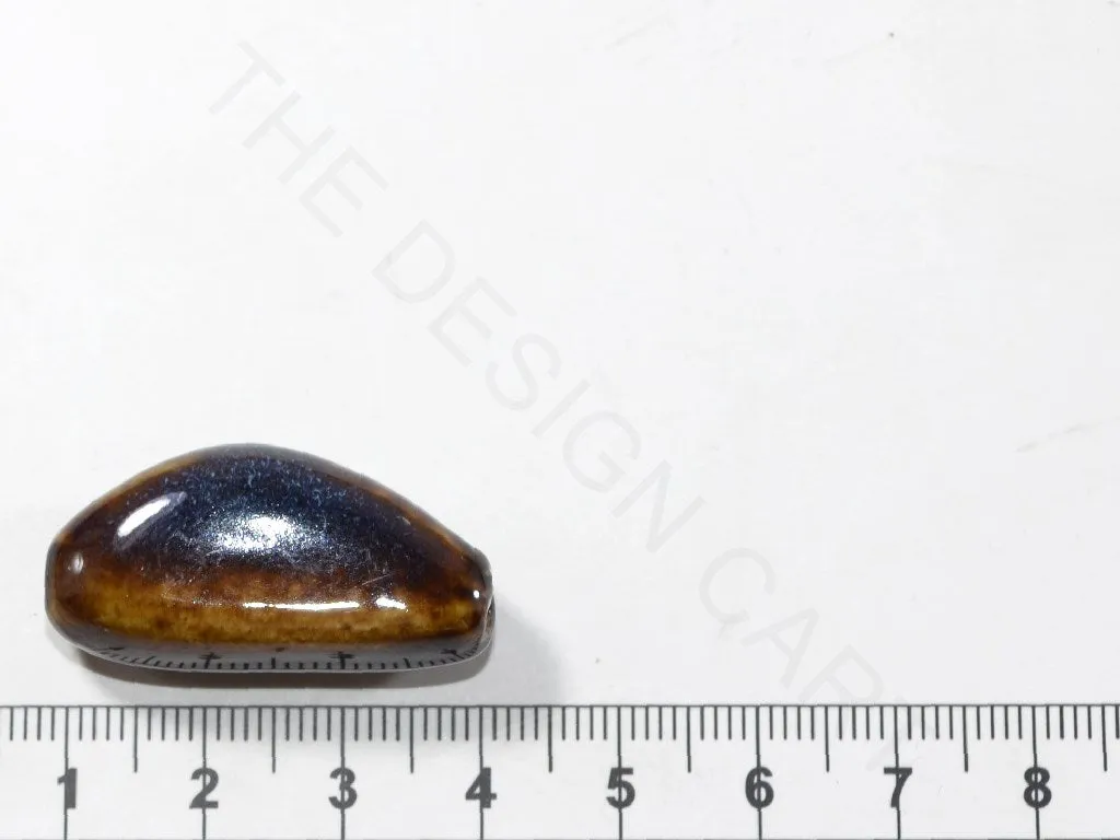 Dark Brown Semi-Spherical Ceramic Beads