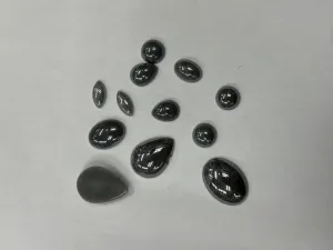 Dark Grey Assorted Ceramic Glass Stones Without Hole