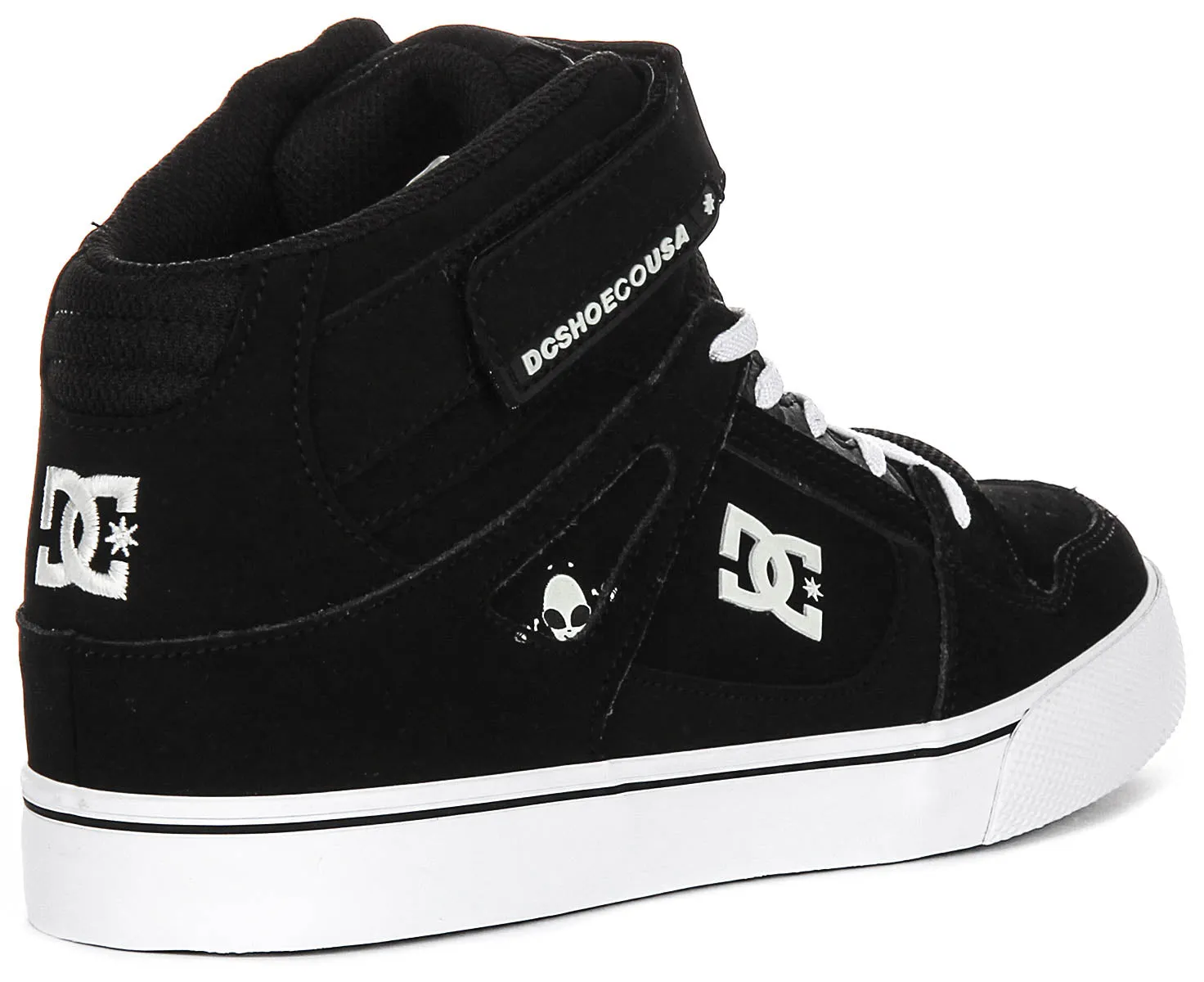 Dc Shoes Pure High-Top In Black White For Youth