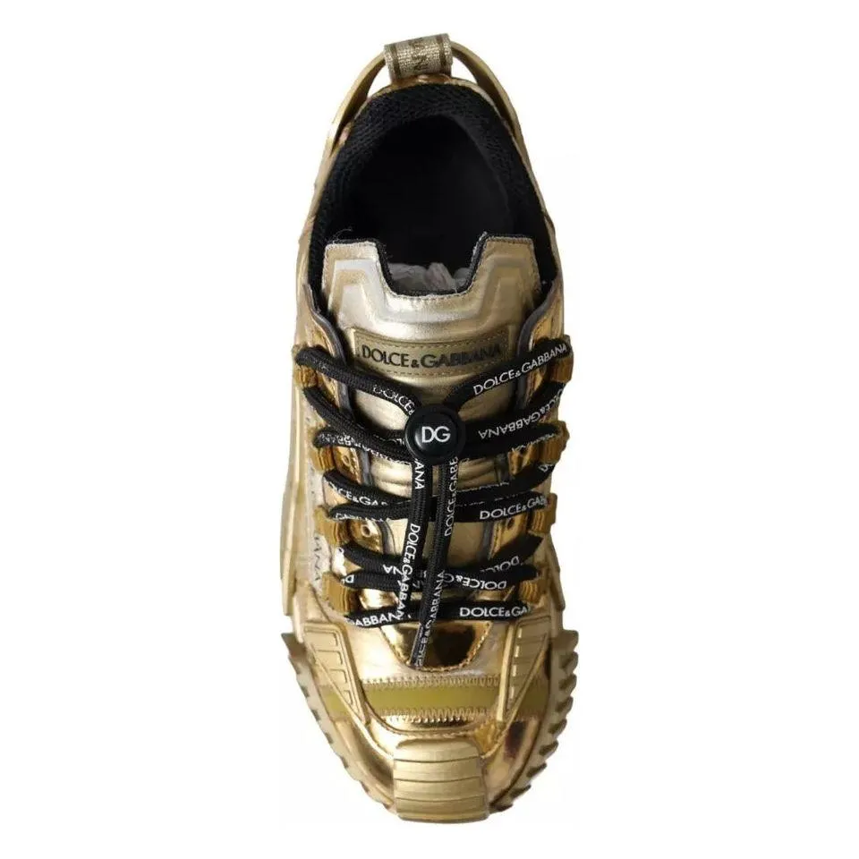 Dolce & Gabbana Metallic Gold NS1 Low Top Sneakers Shoes