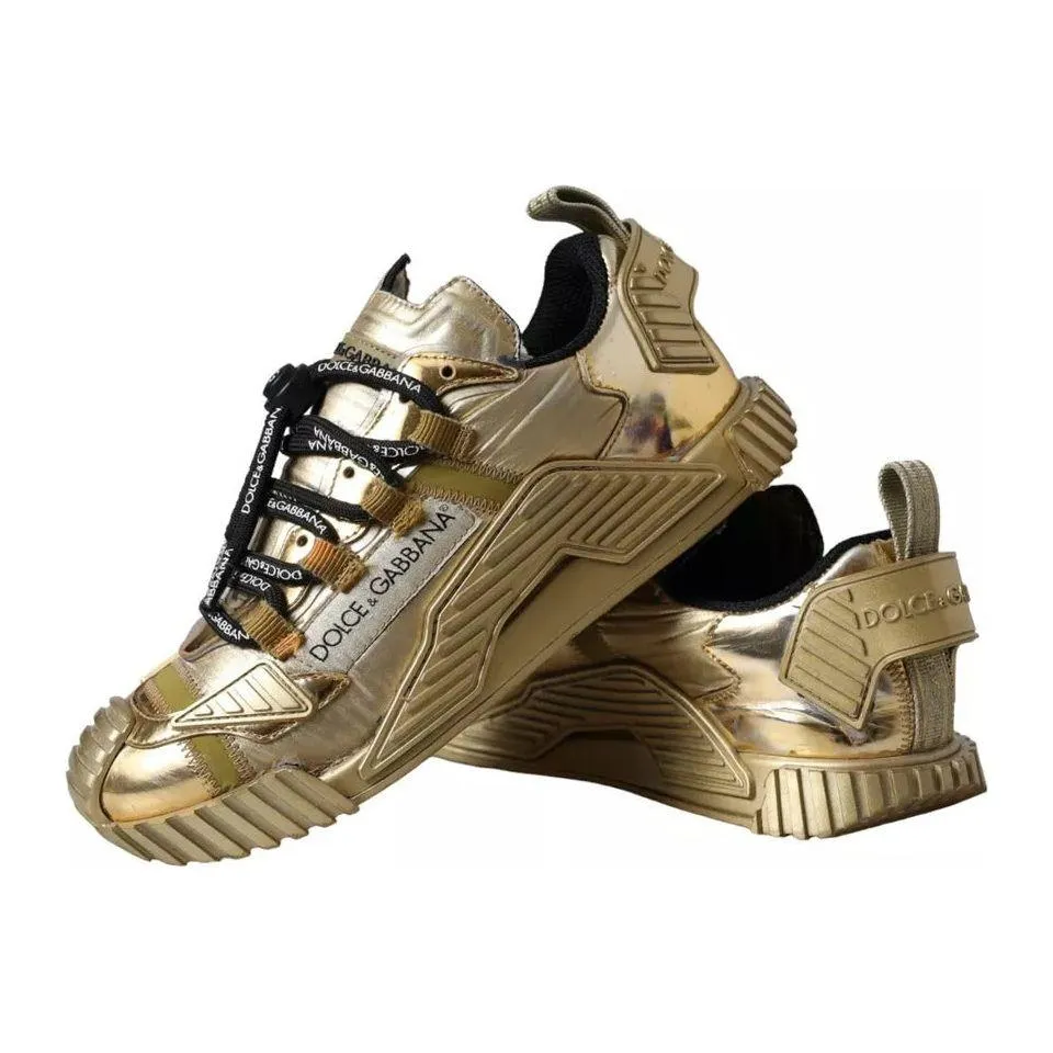 Dolce & Gabbana Metallic Gold NS1 Low Top Sneakers Shoes