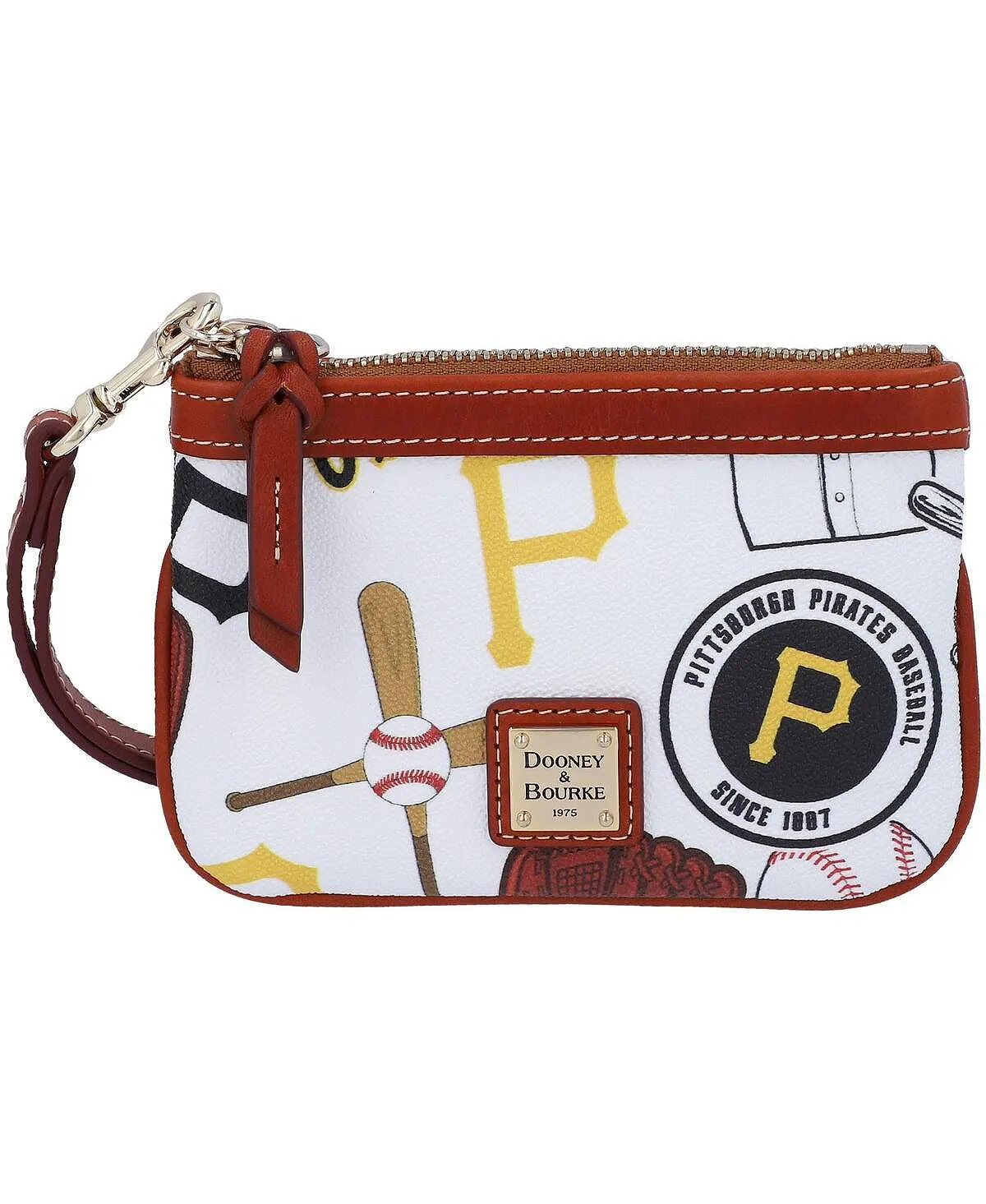 Dooney & Bourke Women's Pittsburgh Pirates Gameday Suki Medium Strap Crossbody Sneakers white