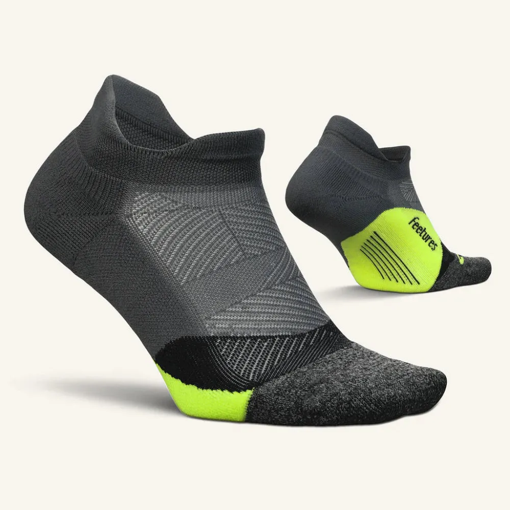 Feetures Elite Light Cushion No Show Tab Socks - Midnight Neon