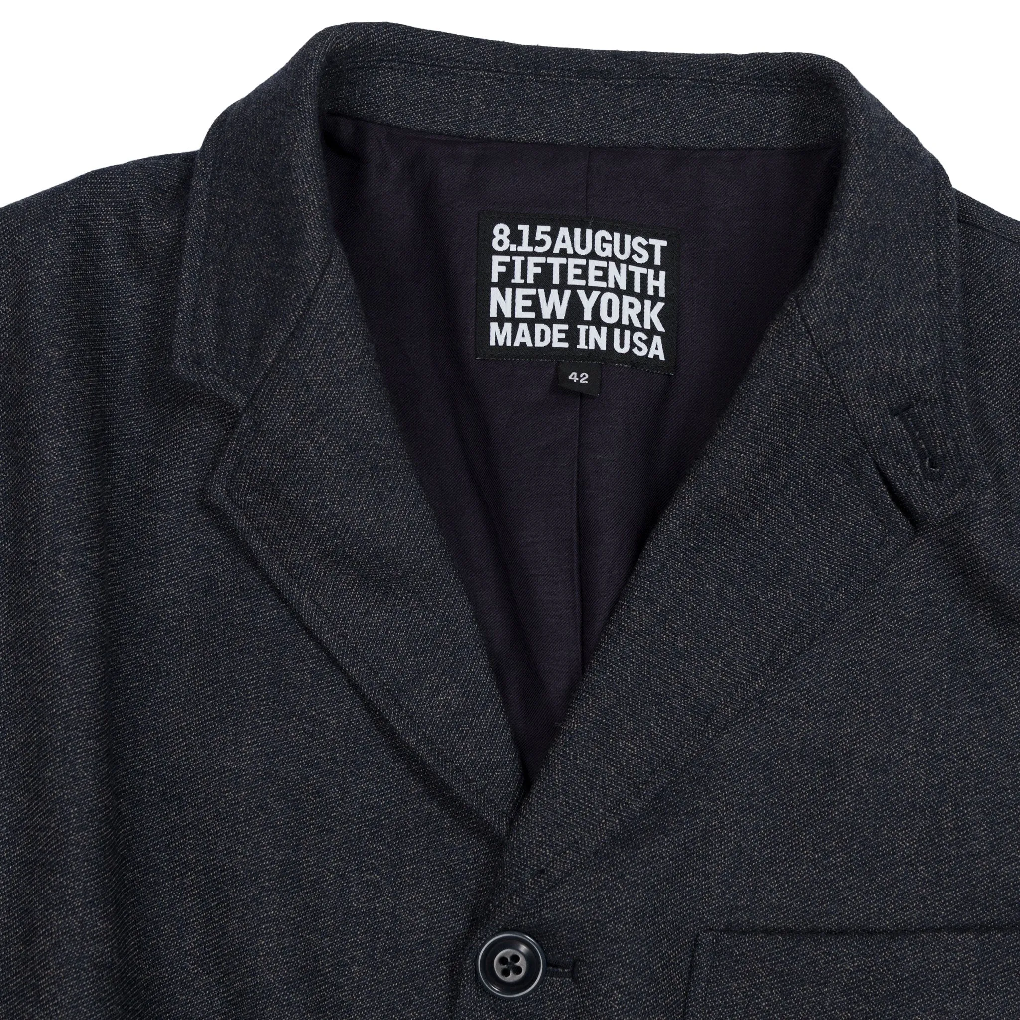 Fitted Sport Coat - Navy Salt and Pepper