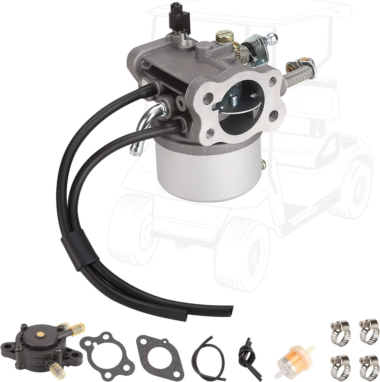 Golf Cart Carburetor Fuel Pump Kit for EZGO TXT 1991-up 4-Cycle Mode - 10L0L