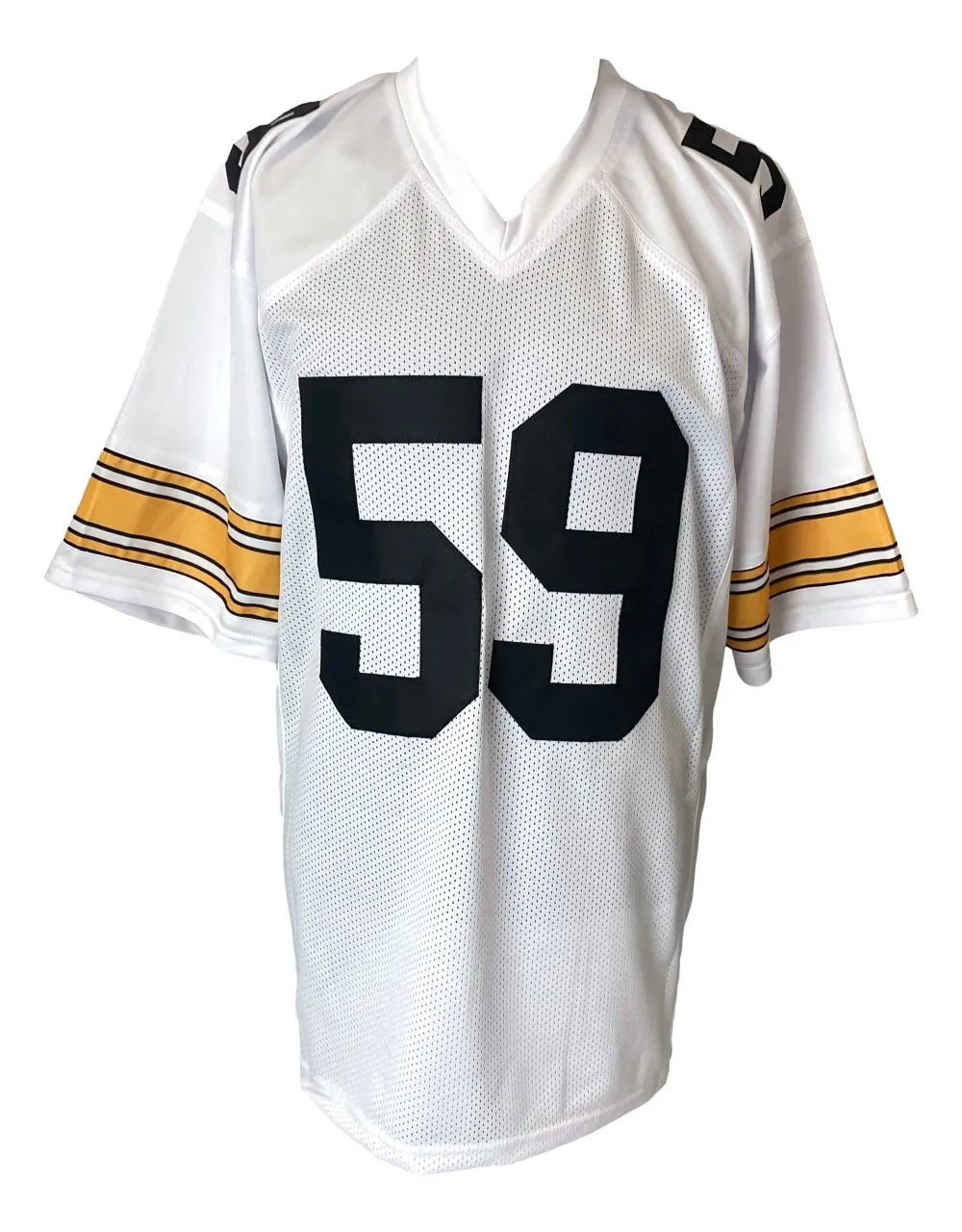 Jack Ham Pittsburgh Signed White Football Jersey HOF 88 Inscribed JSA