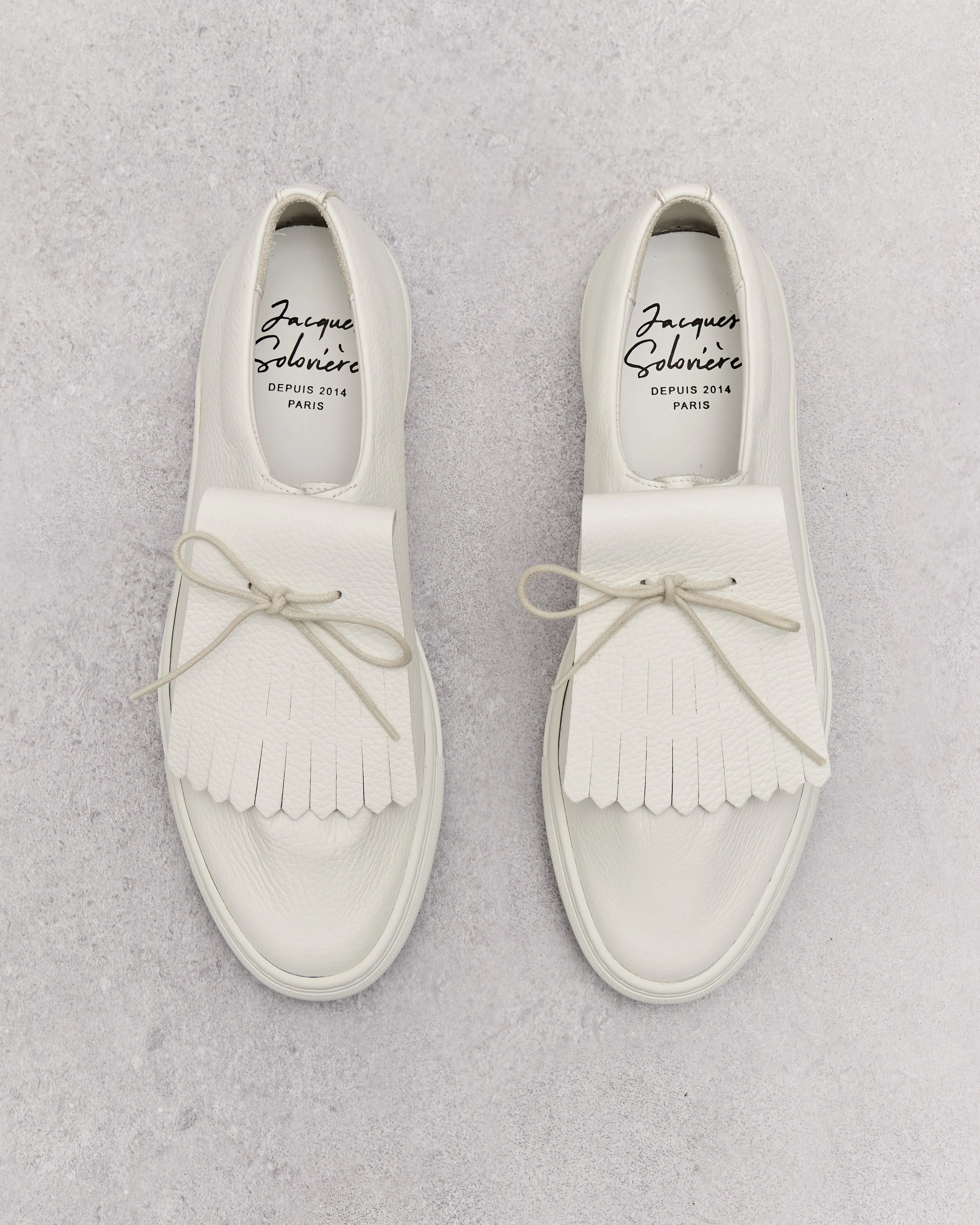 Jacques Soloviere Jim Shoes, Grained White